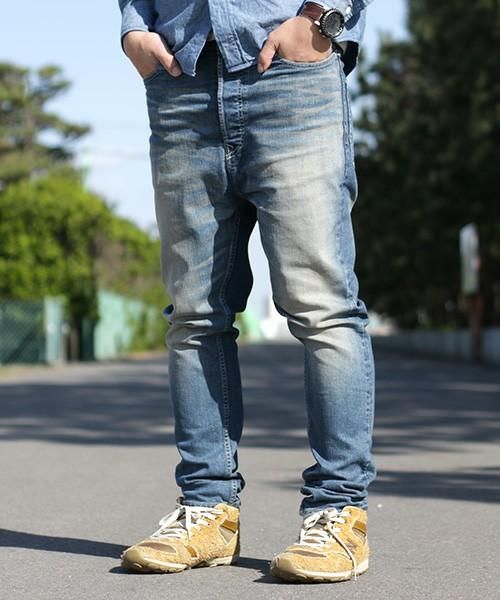 S600-s Sarouel Denim Stretch -REAL DAMAGE-