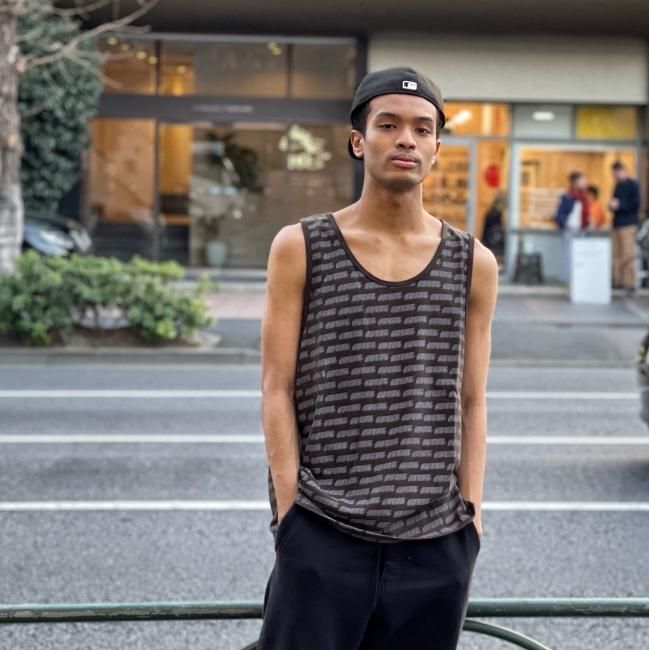 HEMP TANK TOP FAINT PRINTED