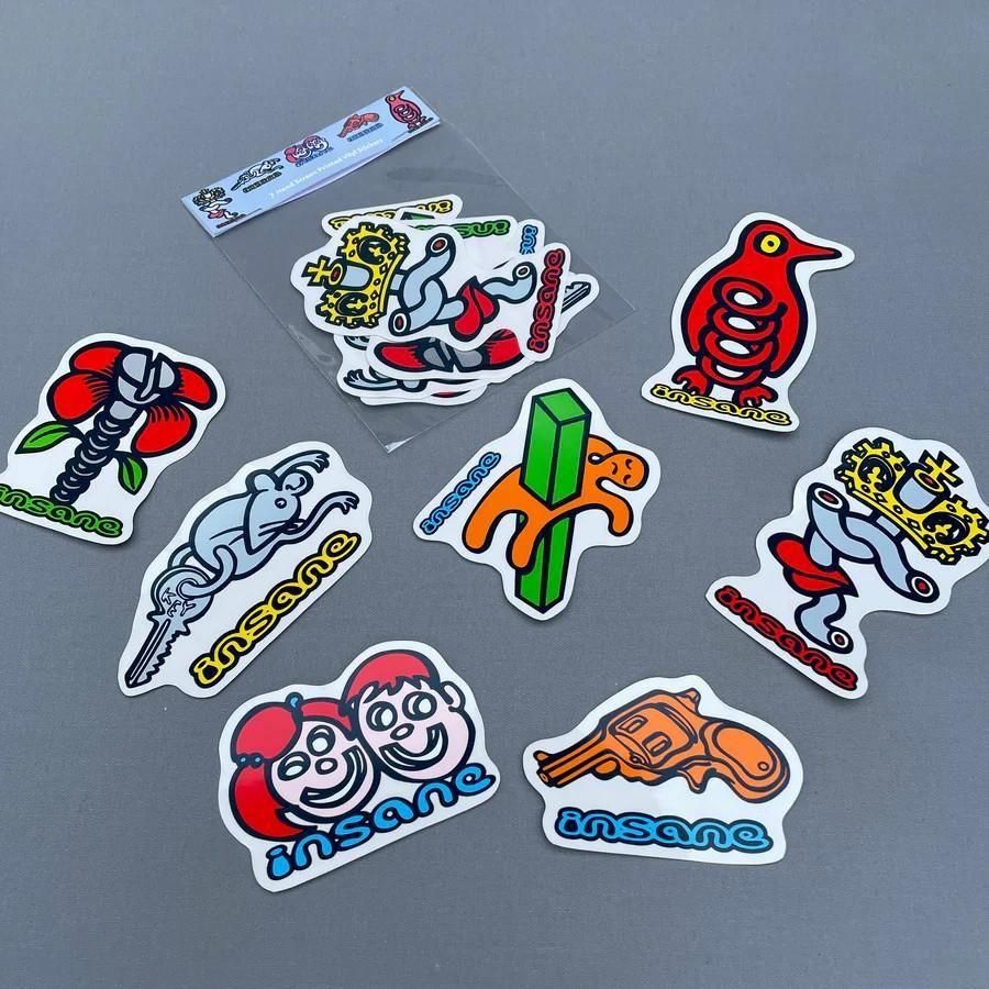 【予約商品：1月下旬以降のお届け予定】Insane Classic 90s sticker pack 7pcs