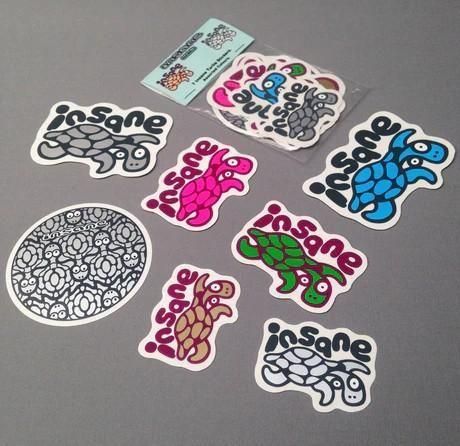 【予約商品：1月下旬以降のお届け予定】Insane Turtle Sticker Pack 9pcs