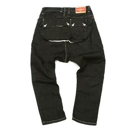 G55Sarouel Flap Denim Pants -ONE WASH-