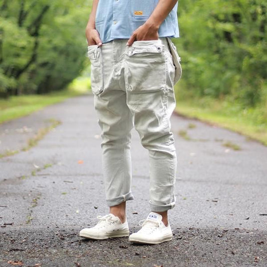 G55 Sarouel Flap Denim  Pants  -CARIB-