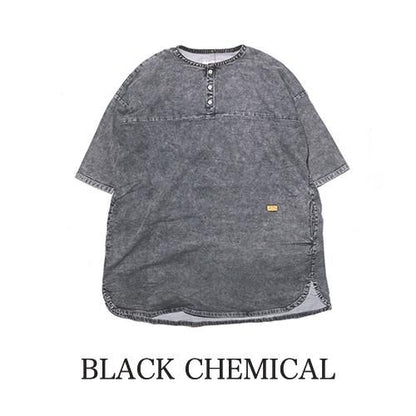WIDE SPREAD DENIM SWEAT LONG HENRY