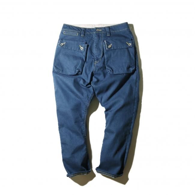 G55 Sarouel Flap Denim Pants -OLD BLUE-