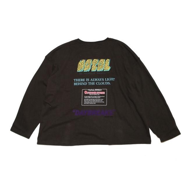 HEMP LONG SLEEVE TEE WIDE PRINTED DAYBREAKS
