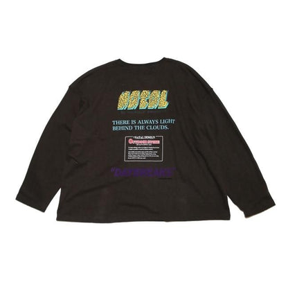 HEMP LONG SLEEVE TEE WIDE PRINTED DAYBREAKS