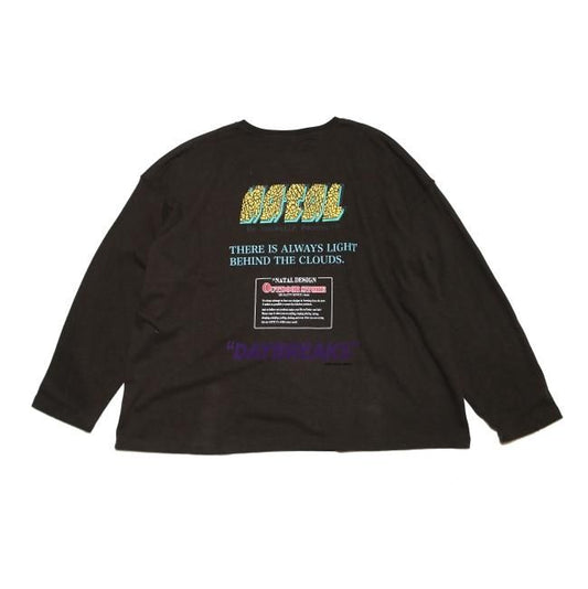 HEMP LONG SLEEVE TEE WIDE PRINTED DAYBREAKS