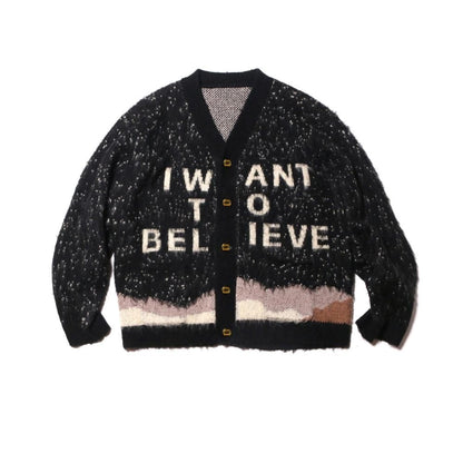 I WANT TO BELIEVE KNIT CARDIGAN