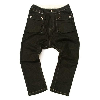 G55Sarouel Flap Denim Pants -ONE WASH-