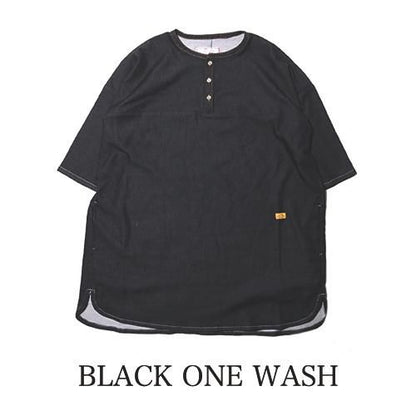 WIDE SPREAD DENIM SWEAT LONG HENRY
