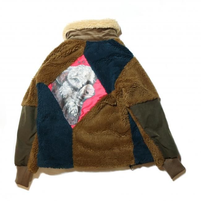 WHITE BUFFALO LIGHT BOA JACKET PICTURE BACK MIX