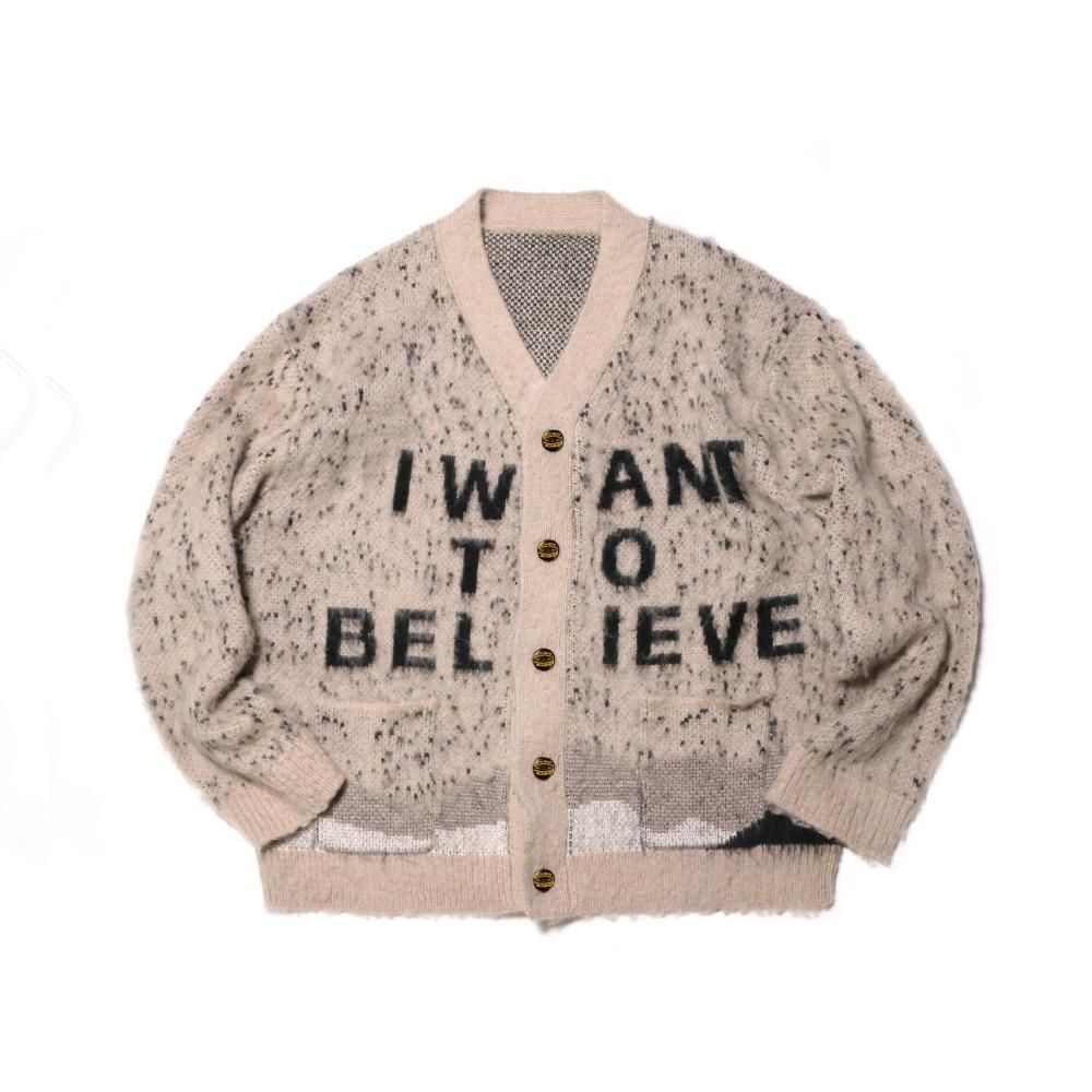 I WANT TO BELIEVE KNIT CARDIGAN