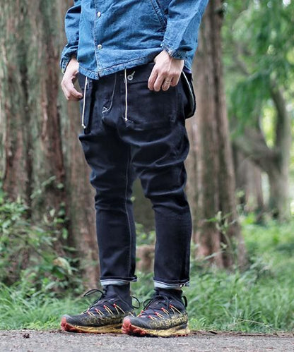 G55Sarouel Flap Denim Pants -ONE WASH-