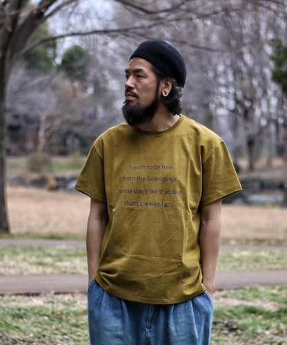 CREW NECK HEMP TEE HEAVY２ PRINTED