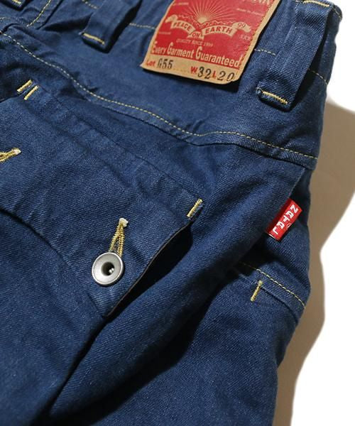 G55 Sarouel Flap Denim Pants -OLD BLUE-