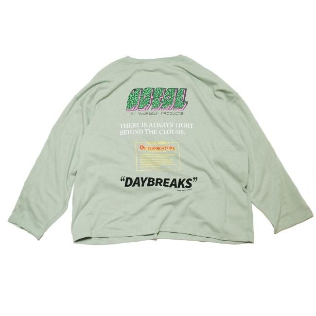 HEMP LONG SLEEVE TEE WIDE PRINTED DAYBREAKS