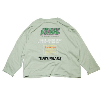 HEMP LONG SLEEVE TEE WIDE PRINTED DAYBREAKS