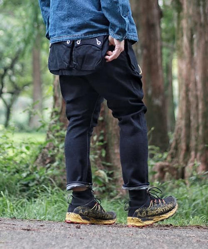 G55Sarouel Flap Denim Pants -ONE WASH-