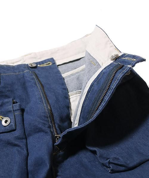G55 Sarouel Flap Denim Pants -OLD BLUE-