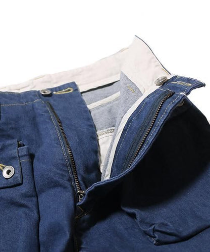 G55 Sarouel Flap Denim Pants -OLD BLUE-