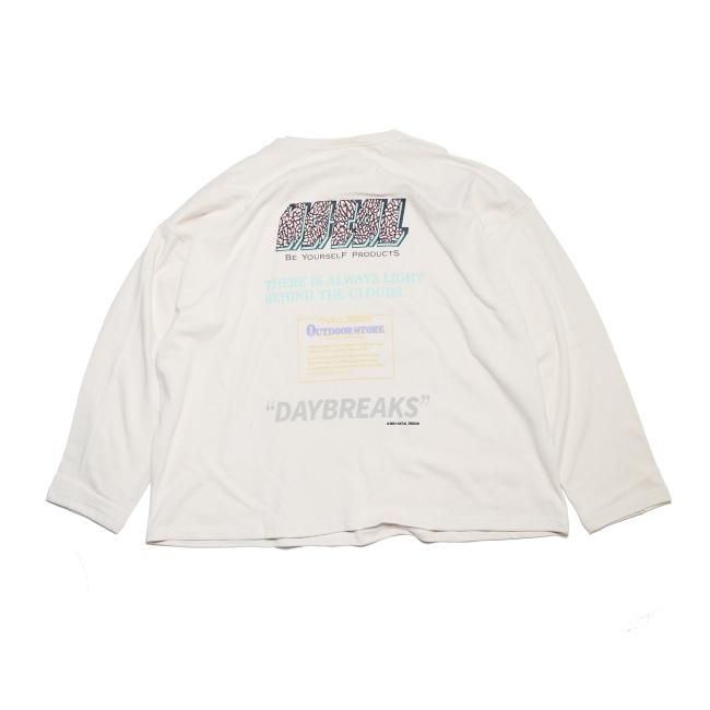 HEMP LONG SLEEVE TEE WIDE PRINTED DAYBREAKS