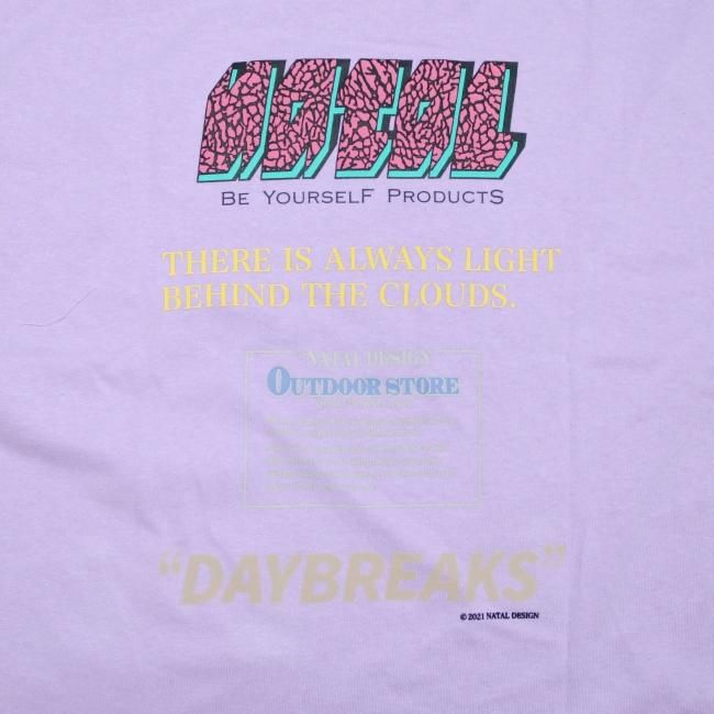 HEMP LONG SLEEVE TEE WIDE PRINTED DAYBREAKS