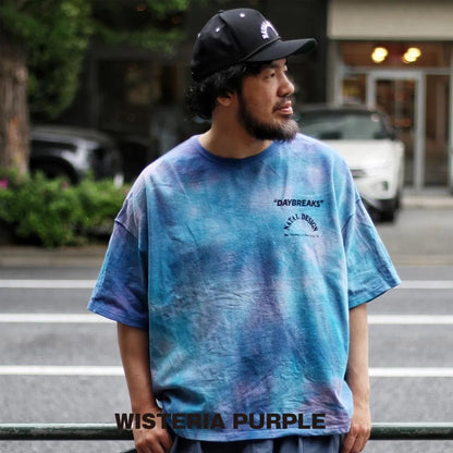 HEMP WIDE TEE PRINTED DAYBREAKS 2 D.Y.E ver.