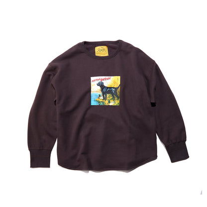 BRUSHED COTTON LONG SLEEVE CREW "Lil Guardian"