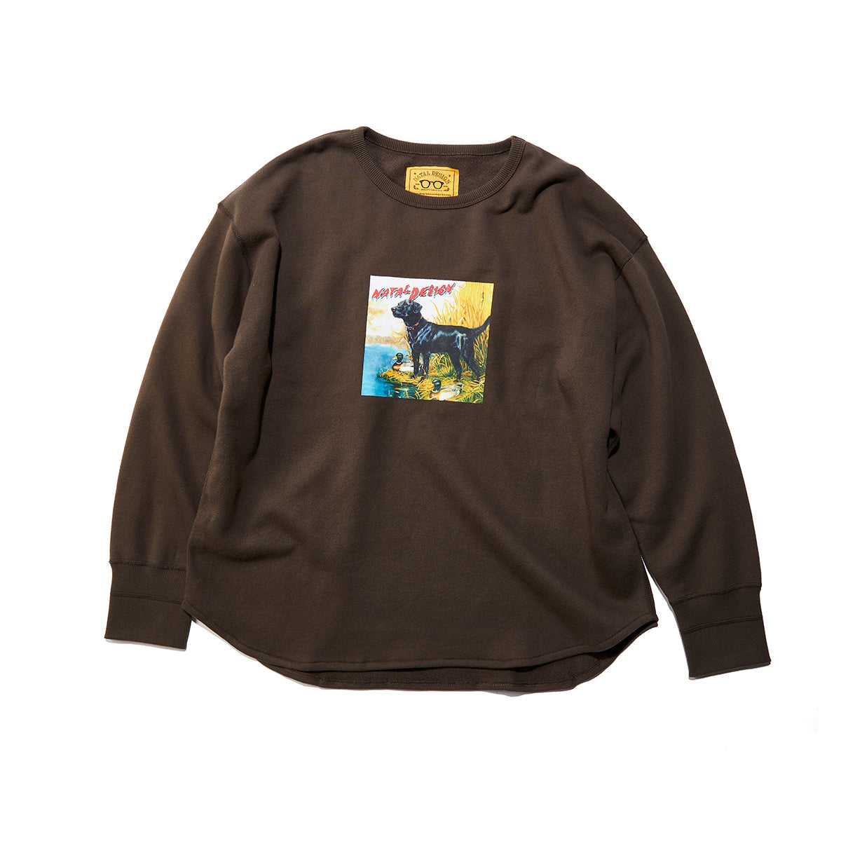BRUSHED COTTON LONG SLEEVE CREW "Lil Guardian"
