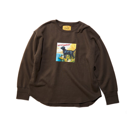 BRUSHED COTTON LONG SLEEVE CREW "Lil Guardian"