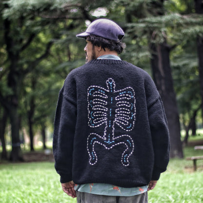 【予約商品：12月中旬以降のお届け予定】OTAKARA NYC x ND BONE KNIT SWEATER