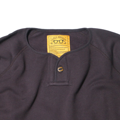 BRUSHED COTTON LONG SLEEVE HENLEY "LUCKY SWALLOW"