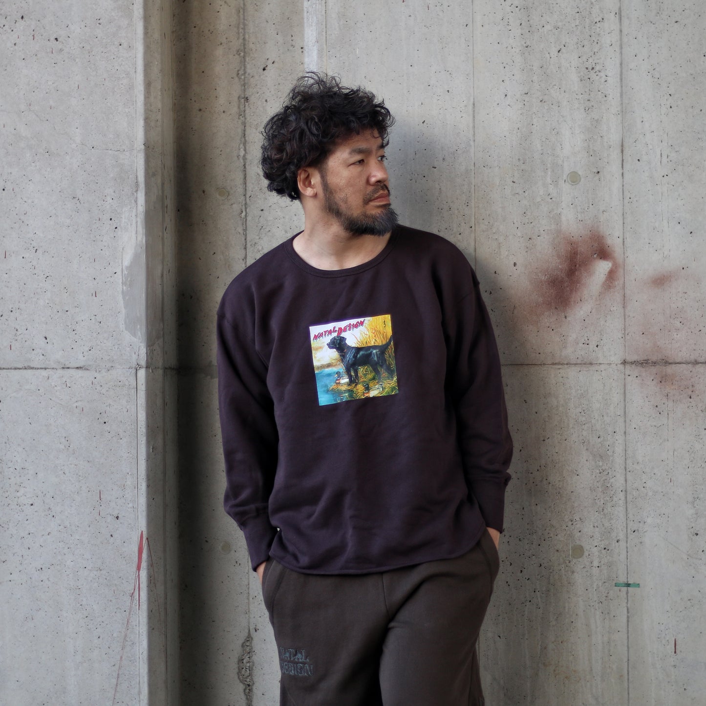 BRUSHED COTTON LONG SLEEVE CREW "Lil Guardian"