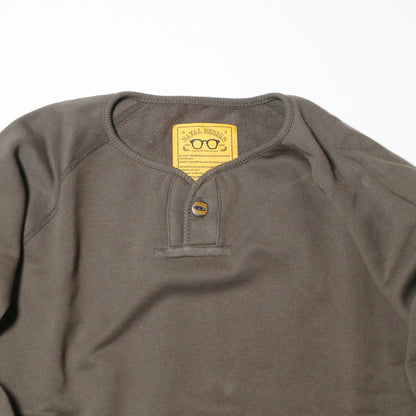 BRUSHED COTTON LONG SLEEVE HENLEY "LUCKY SWALLOW"