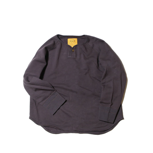 BRUSHED COTTON LONG SLEEVE HENLEY "LUCKY SWALLOW"