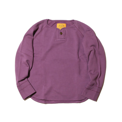 BRUSHED COTTON LONG SLEEVE HENLEY "LUCKY SWALLOW"