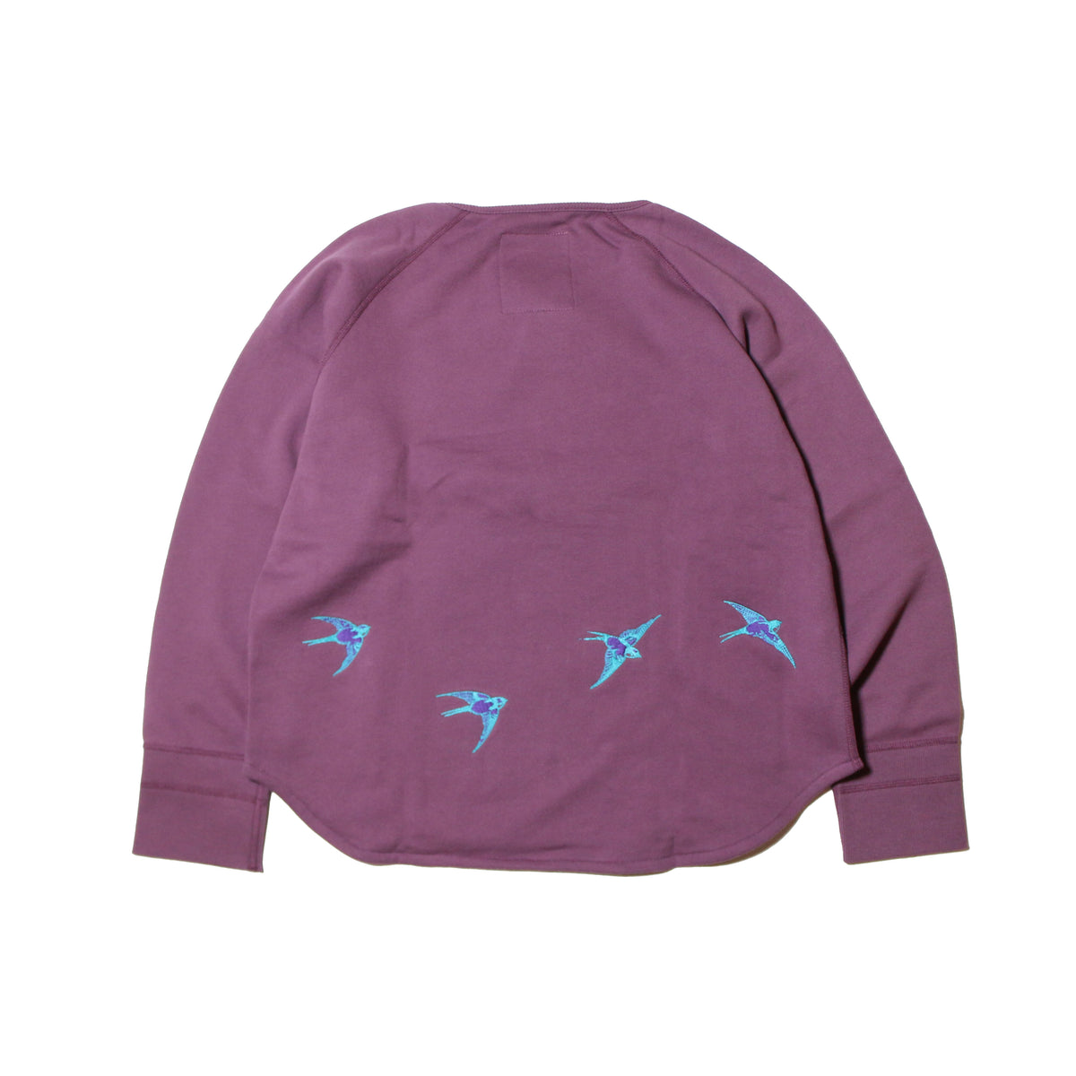 BRUSHED COTTON LONG SLEEVE HENLEY "LUCKY SWALLOW"