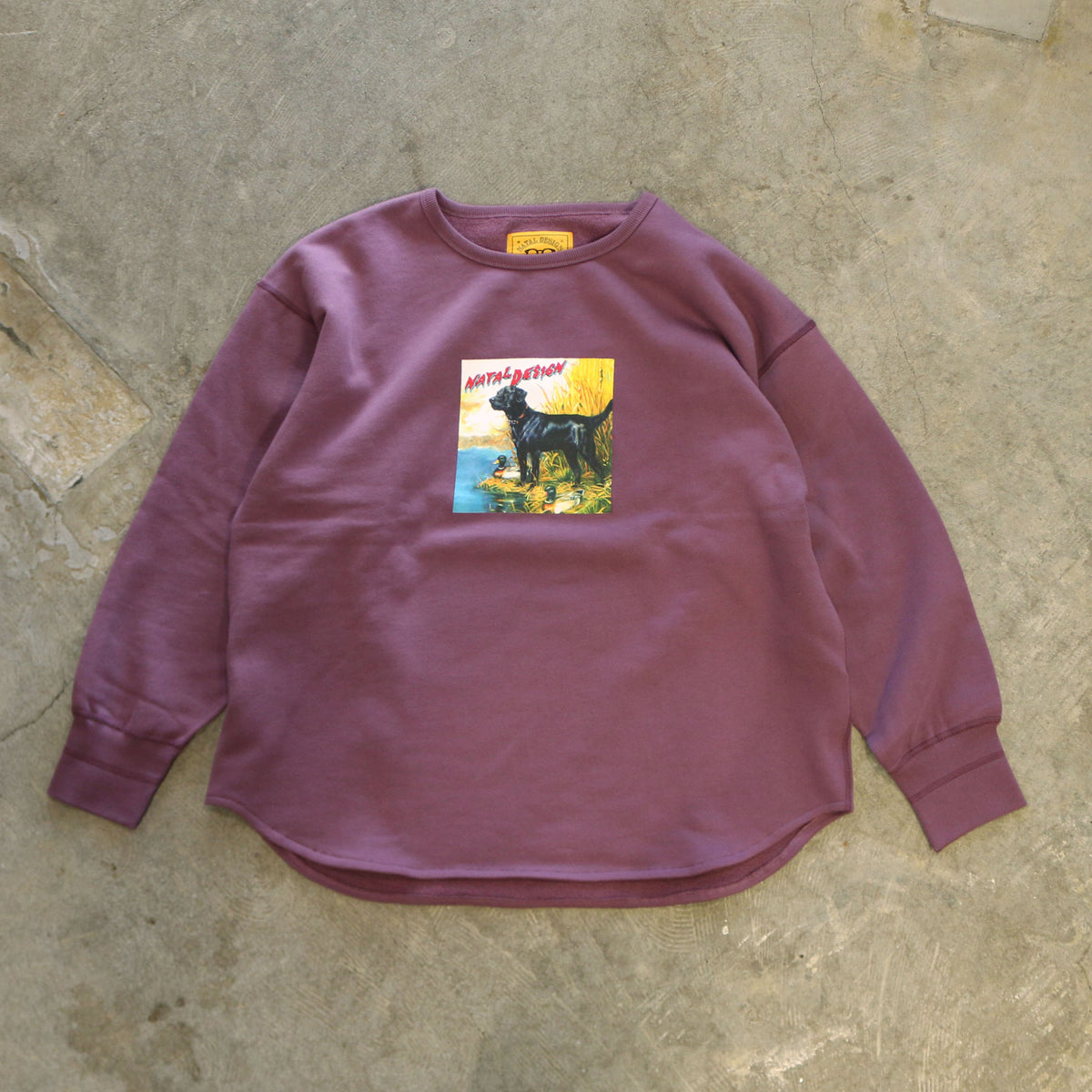 BRUSHED COTTON LONG SLEEVE CREW "Lil Guardian"