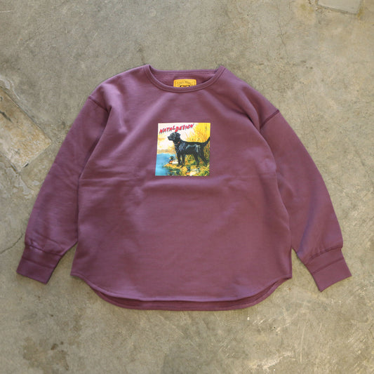 BRUSHED COTTON LONG SLEEVE CREW "Lil Guardian"