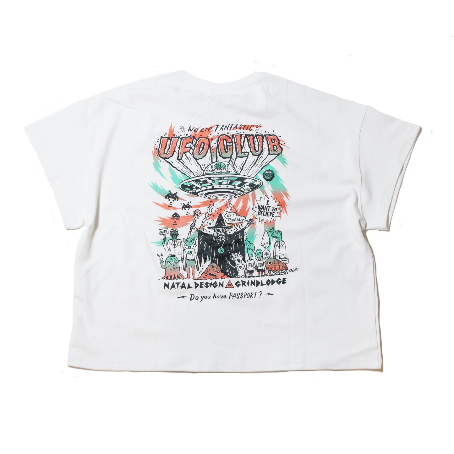GRINDLODGE × NATAL DESIGN HEMP WIDE TEE UFO CLUB ver.4 GRADATION