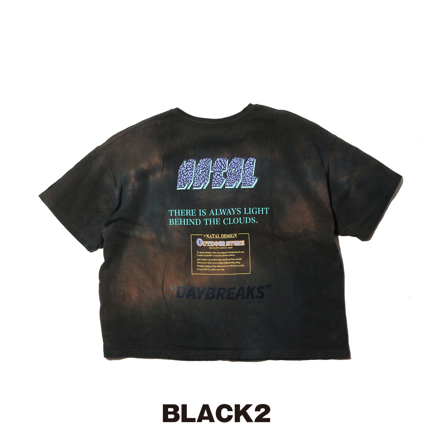 HEMP WIDE TEE PRINTED DAYBREAKS 2 D.Y.E ver.
