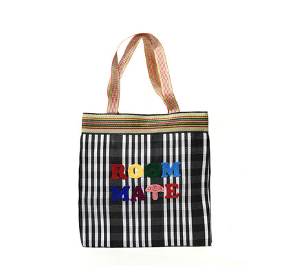 HOME EMBROIDERY LUNCH TOTE BAG ROOMMATE